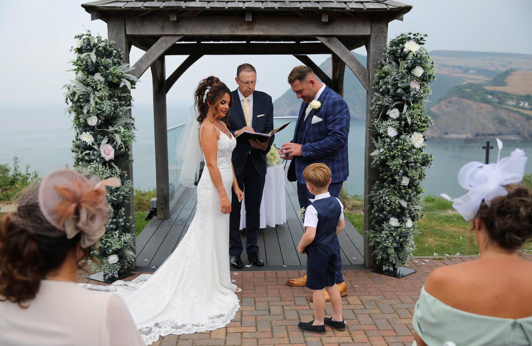 bride and groom during the ceremony
