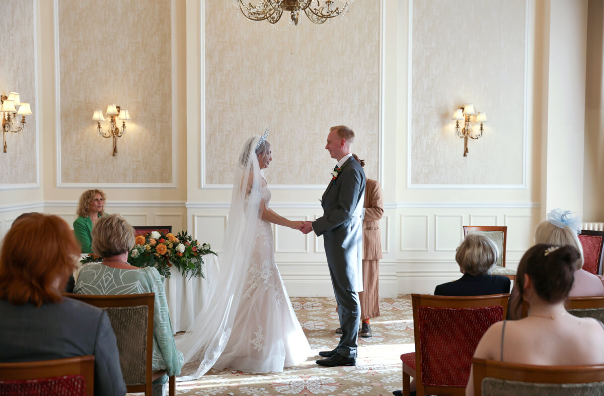bride and groom at there wedding ceremony