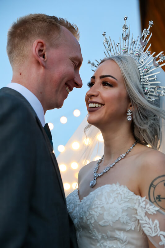 bride and groom at Eastbourne The Grand Hotel wedding
